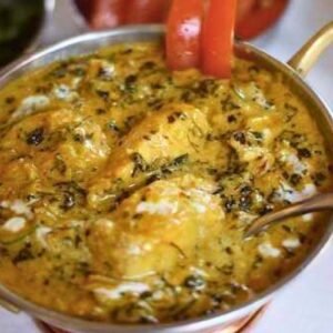 Fish Methi Masala – Tender fish fillets cooked in a flavorful fenugreek-spiced curry with aromatic Indian spices.